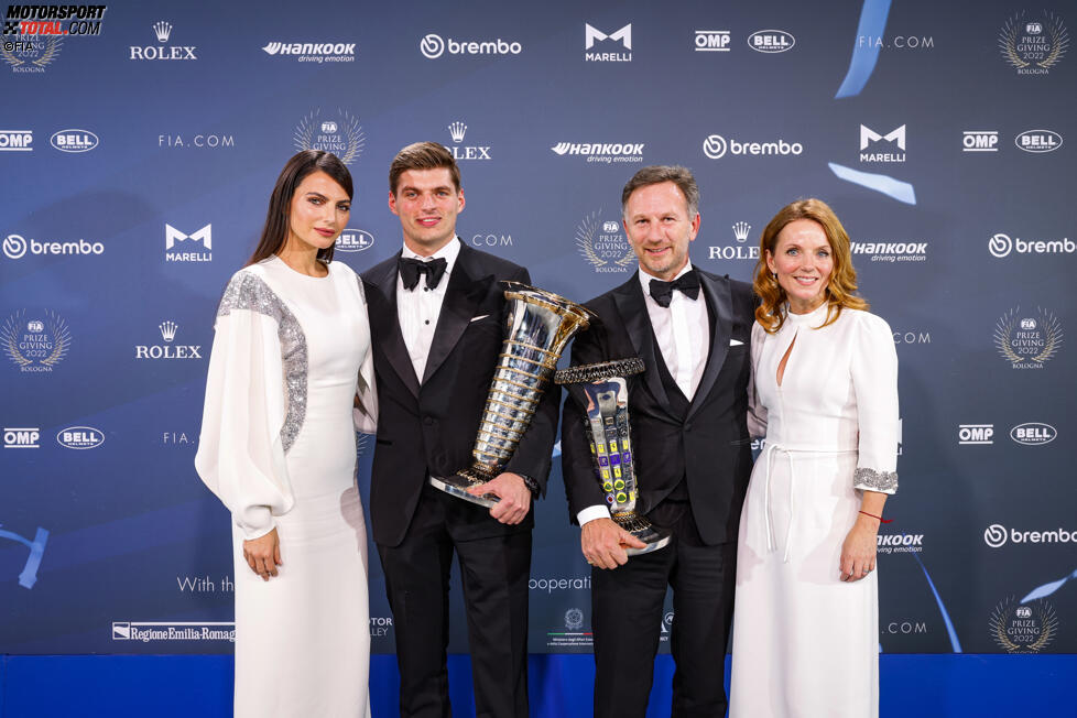 Kelly Piquet, Max Verstappen, Christian und Geri Horner (Red Bull) 