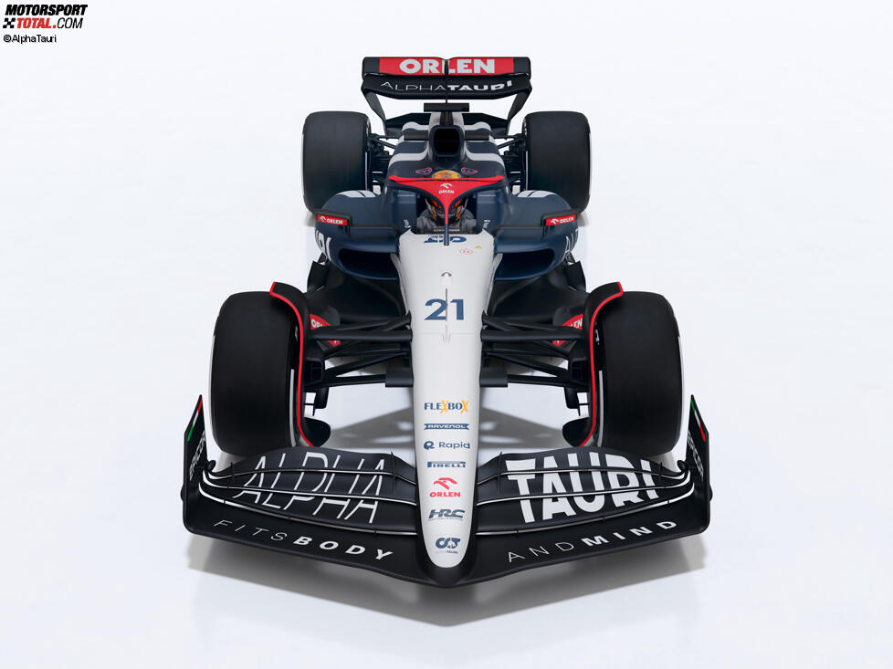 Digitales Rendering des AlphaTauri AT04 für die Formel-1-Saison 2023