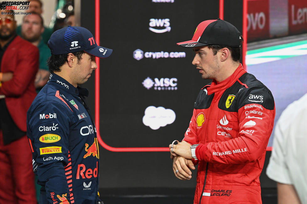 Sergio Perez (Red Bull) und Charles Leclerc (Ferrari) 