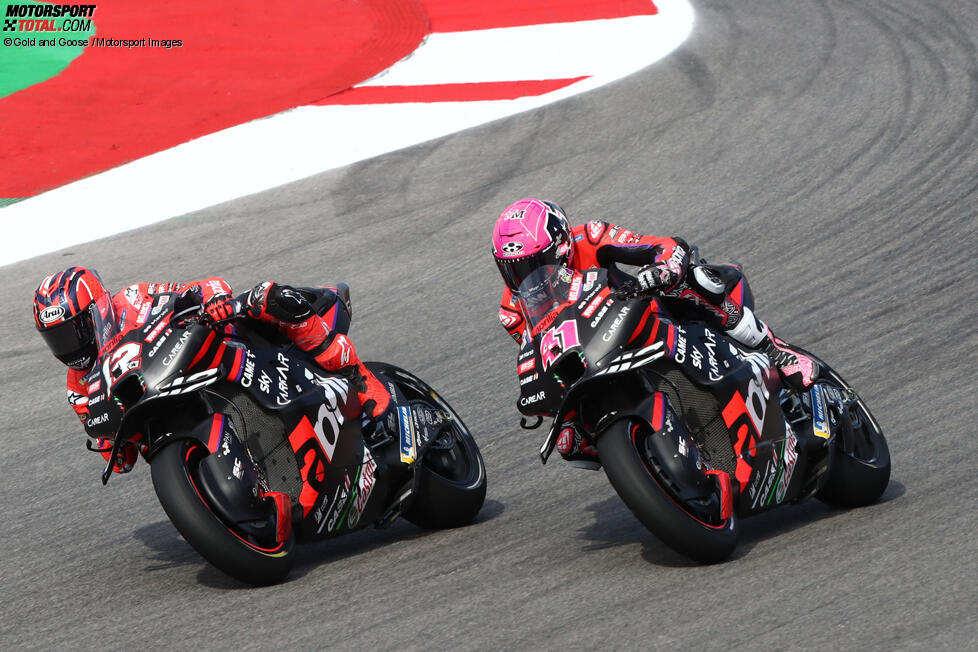 Maverick Vinales (Aprilia) und Aleix Espargaro (Aprilia) 