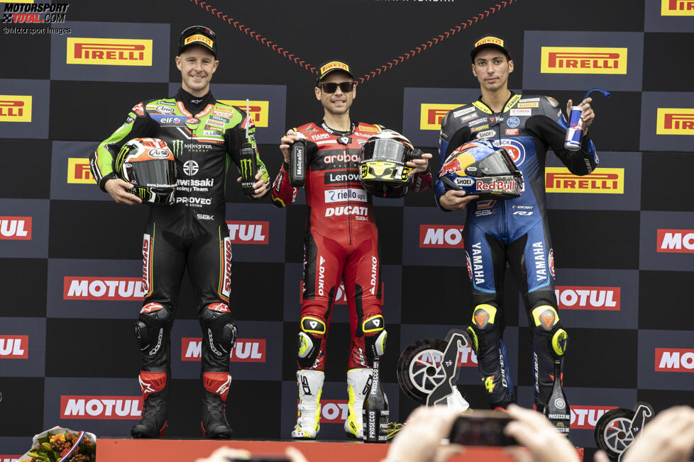 Jonathan Rea, Alvaro Bautista und Toprak Razgatlioglu 