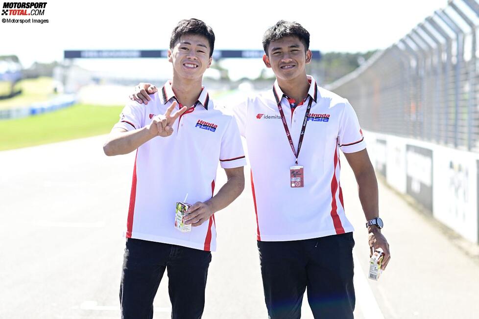 Ai Ogura (Honda Team Asia) und Mario Aji (Honda Asia) 