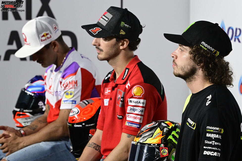 Jorge Martin (Pramac), Francesco Bagnaia (Ducati) und Marco Bezzecchi (VR46) 