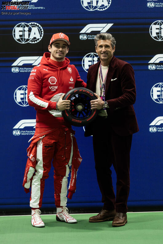Charles Leclerc (Ferrari) und Patrick Dempsey 