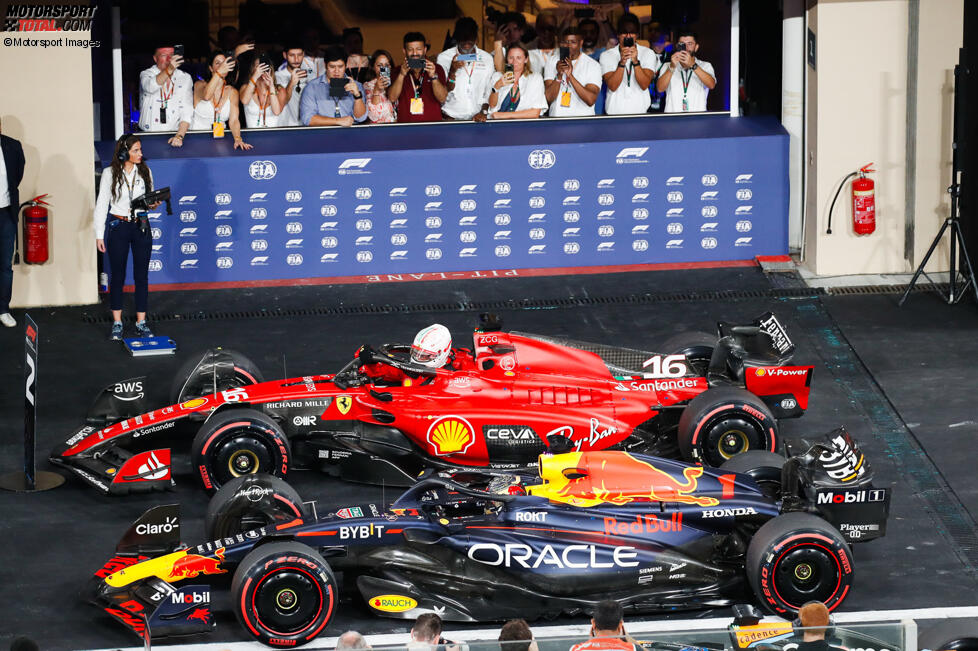Charles Leclerc (Ferrari) und Max Verstappen (Red Bull) 