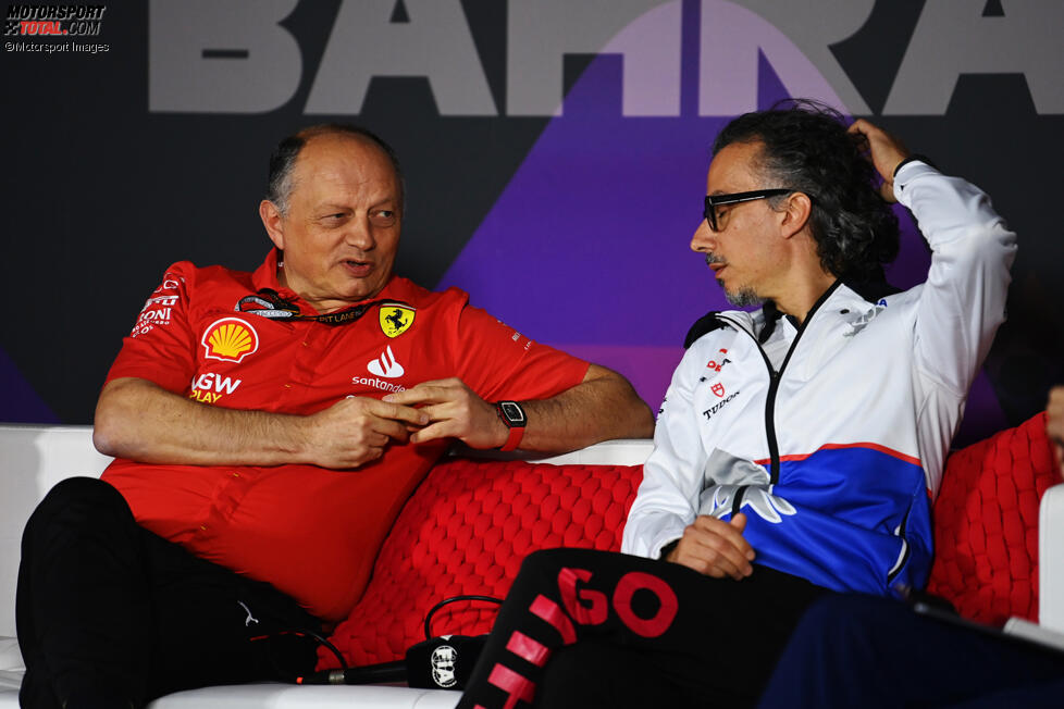 Frederic Vasseur (Ferrari) und Laurent Mekies (Racing Bulls)