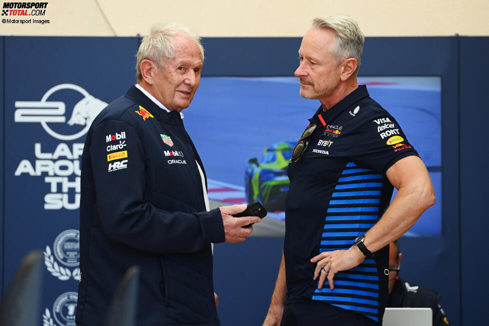 Helmut Marko (Red Bull) mit Teammanager Jonathan Wheatley