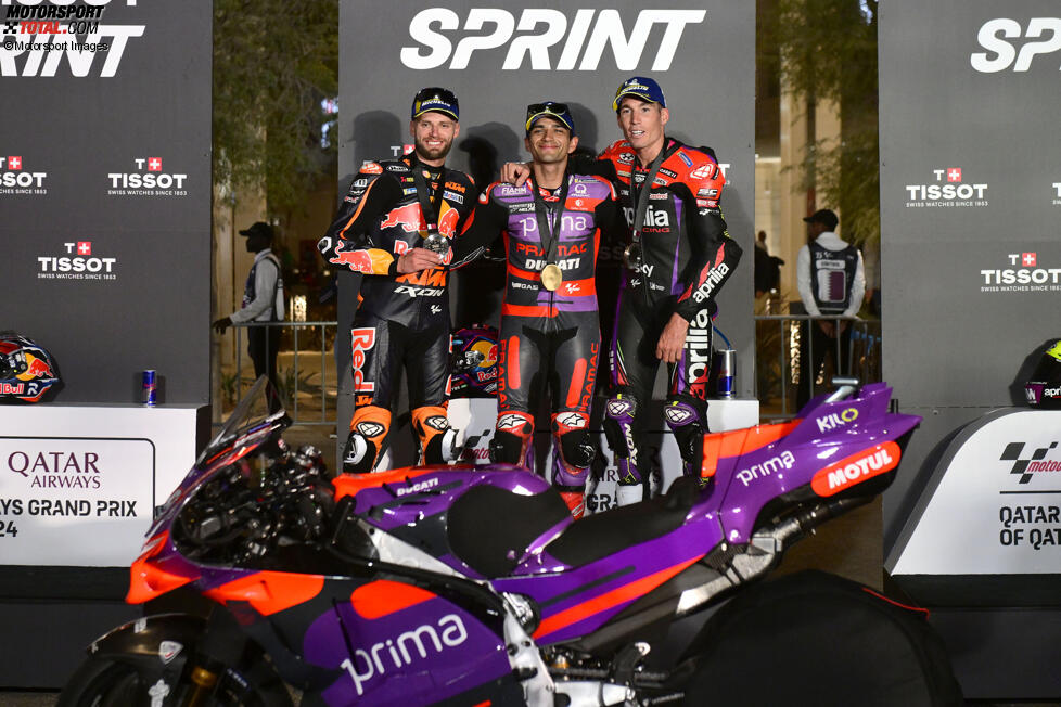 Brad Binder (KTM), Jorge Martin (Pramac) und Aleix Espargaro (Aprilia) 