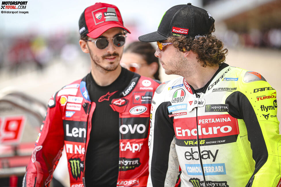 Marco Bezzecchi (VR46) und Francesco Bagnaia (Ducati) 