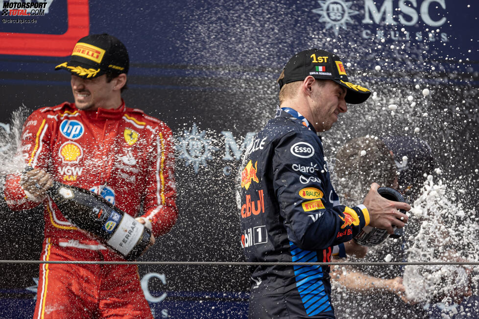 Charles Leclerc (Ferrari) und Max Verstappen (Red Bull) 