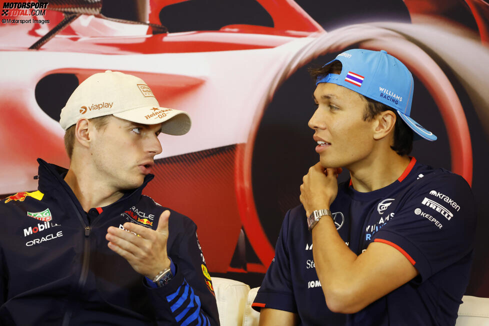 Alexander Albon (Williams) und Max Verstappen (Red Bull) 