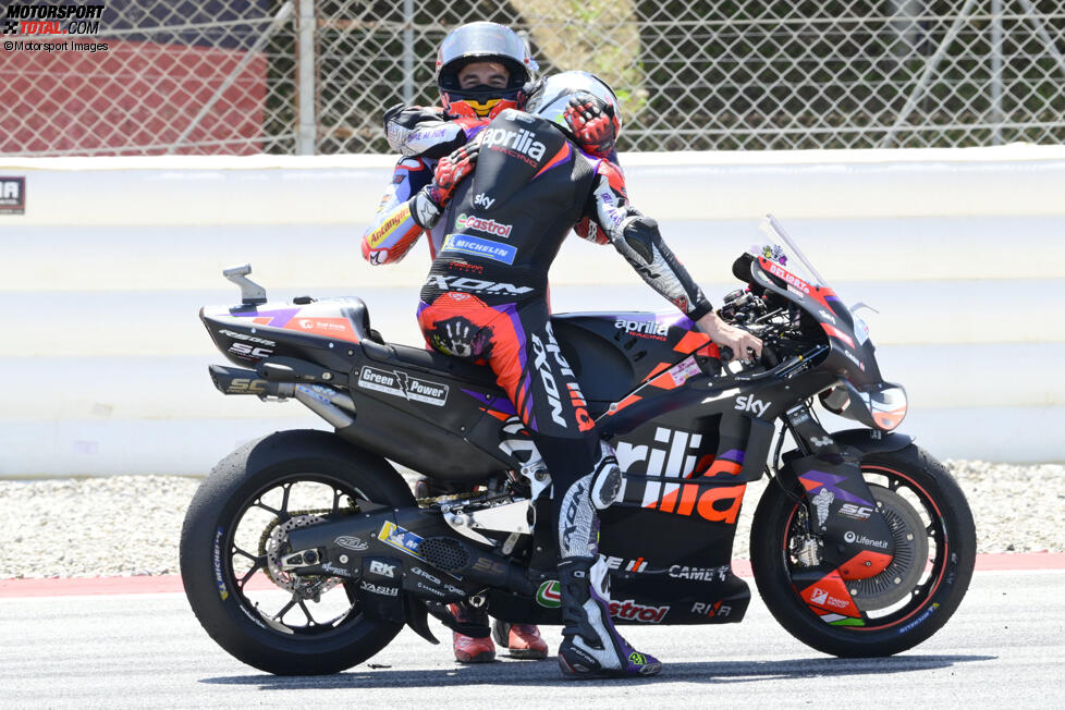 Marc Marquez (Gresini) und Aleix Espargaro (Aprilia) 