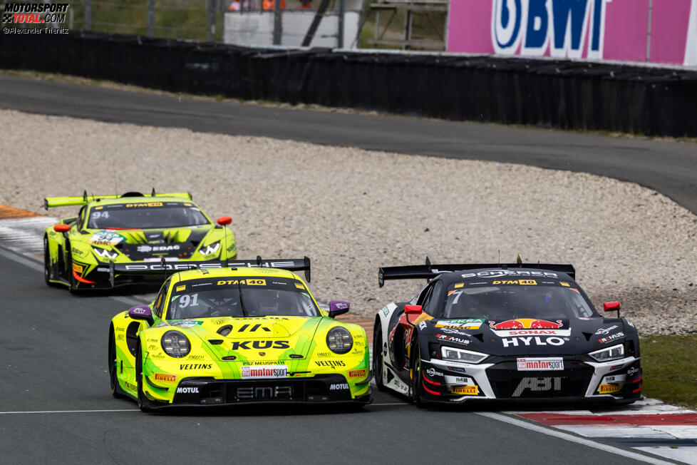 Thomas Preining (Manthey-EMA-Porsche) und Ricardo Feller (Abt-Sportsline-Audi) 