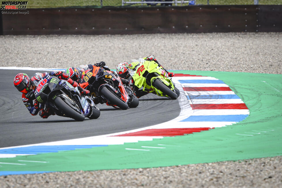 Fabio Quartararo (Yamaha), Brad Binder (KTM) und Marco Bezzecchi (VR46)
