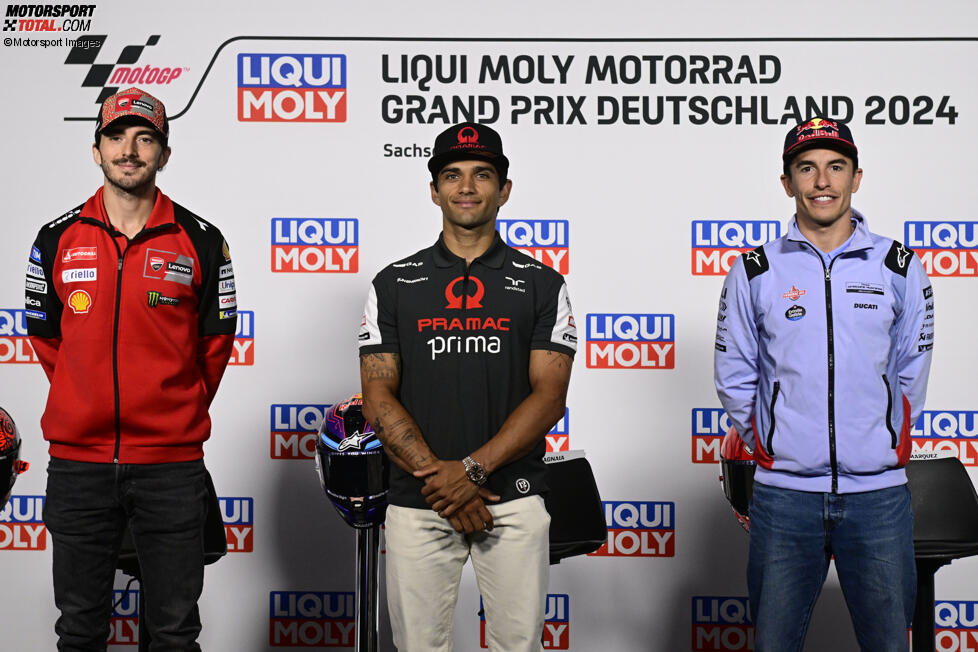 Francesco Bagnaia (Ducati), Jorge Martin (Pramac) und Marc Marquez (Gresini) 