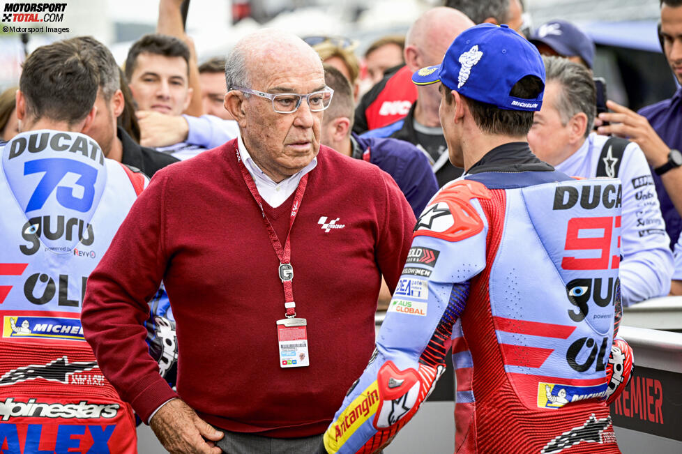 Carmelo Ezpeleta und Marc Marquez (Gresini) 