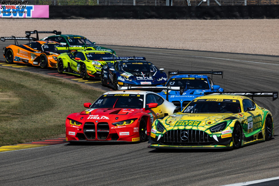 Sheldon van der Linde (Schubert-BMW) und Lucas Auer (Winward-Mercedes) 