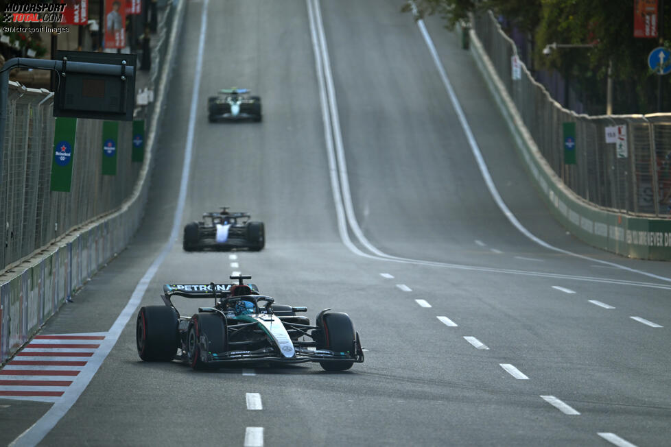 Alexander Albon (Williams) und George Russell (Mercedes) 