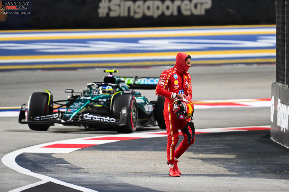 Carlos Sainz (Ferrari) und Fernando Alonso (Aston Martin) 