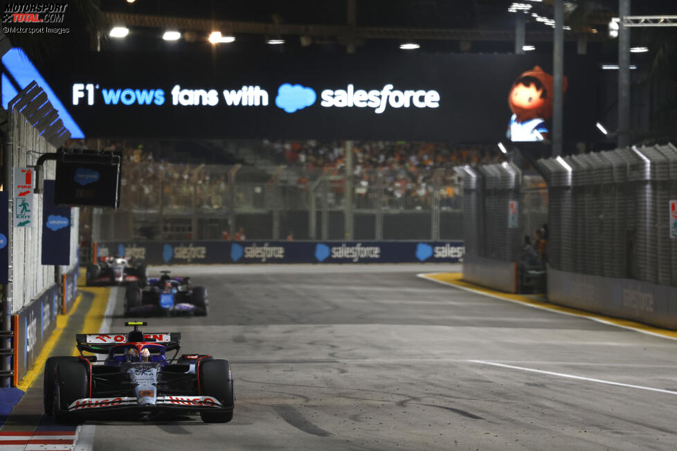 Yuki Tsunoda (Racing Bulls), Esteban Ocon (Alpine) und Kevin Magnussen (Haas) 