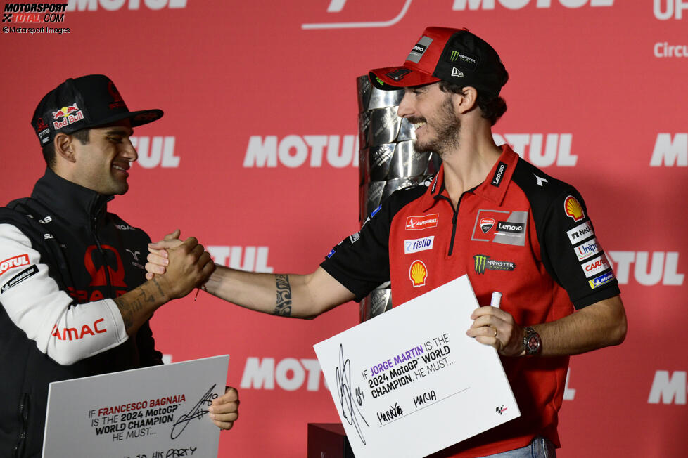 Francesco Bagnaia (Ducati) und Jorge Martin (Pramac) 