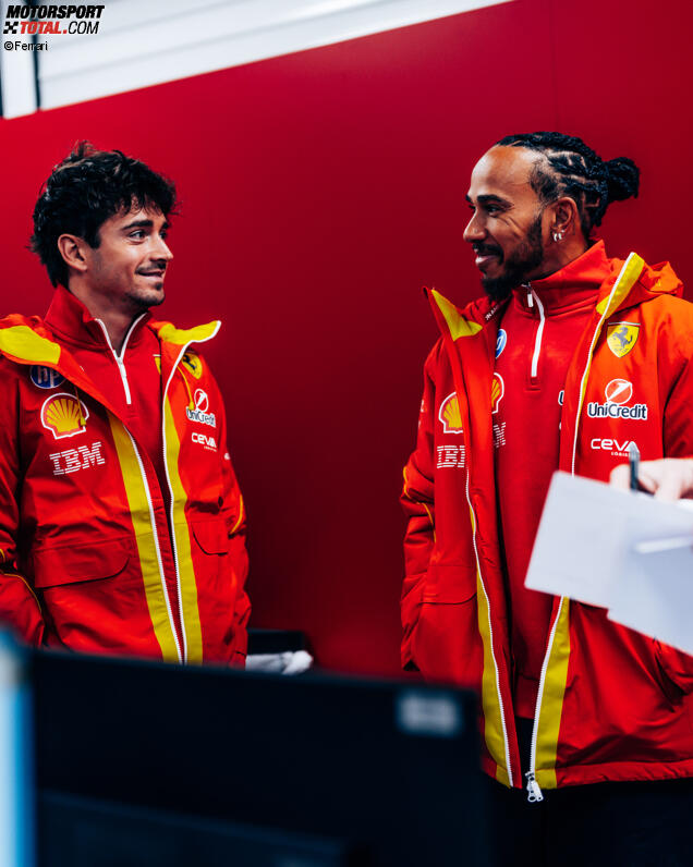 Charles Leclerc und Lewis Hamilton (Ferrari)