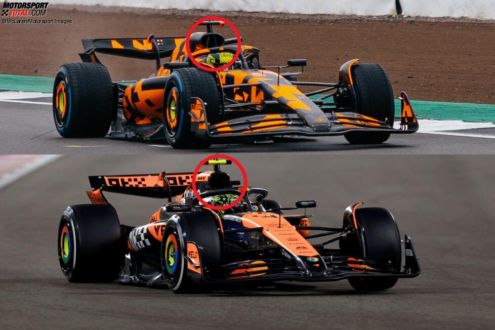 McLaren MCL39 (oben) und MCL38 (unten) im Vergleich
