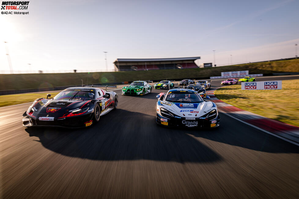 Thierry Vermeulen (Emil-Frey-Ferrari) und Timo Glock (Dörr-McLaren)