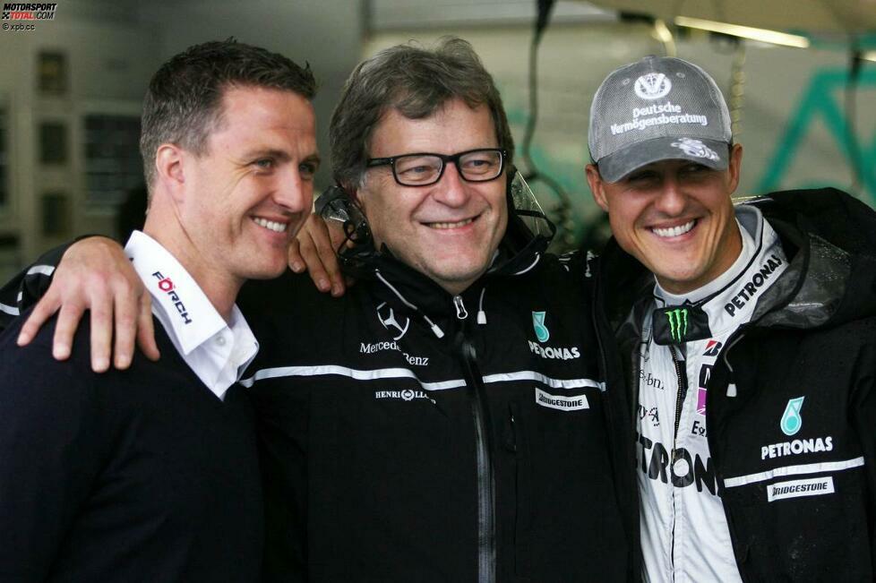Norbert Haugs Schumacher-Traum ist wahr geworden: Ralf, in Suzuka als TV-Experte tätig, fährt für Mercedes in der DTM, Michael immer noch in der Formel 1 früheren Erfolgen hinterher.