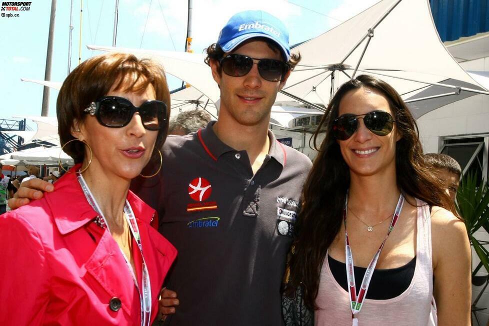 Bruno Senna mit seiner Mutter Viviane und Schwester Bianca. Der 1994 verstorbene Onkel Ayrton hat 1991 und 1993 in São Paulo gewonnen.