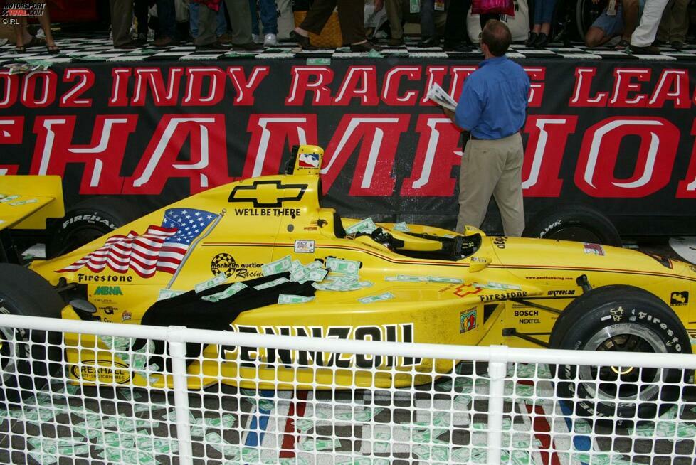 2002 bedeutete den zweiten IRL-Titel für Hornish Jr. Es war eine Titelverteidigung, denn schon im Jahr zuvor gewann er die Meisterschaft für Panther. Damals lief der Motor aber noch unter der offiziellen Bezeichnung Oldsmobile.