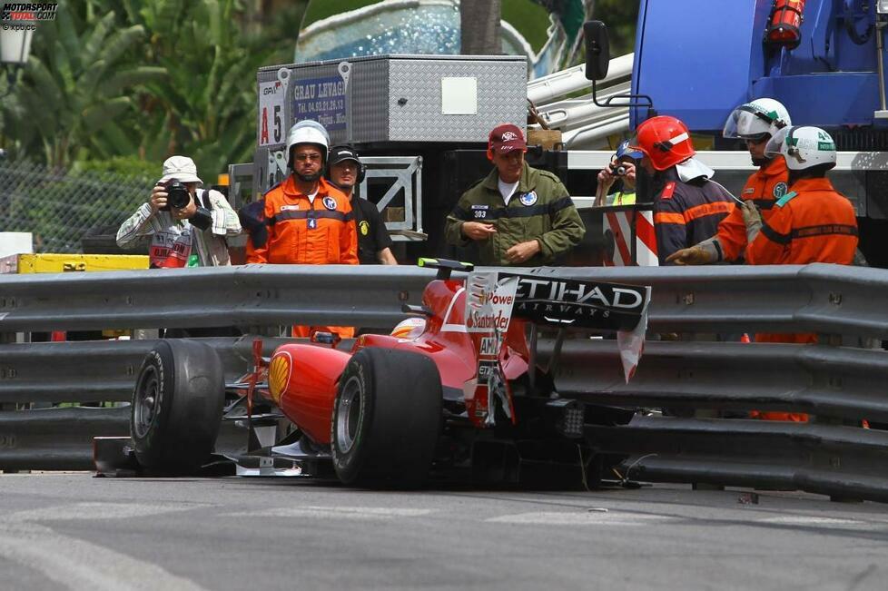 Keiner der fünf WM-Anwärter blieb 2010 ohne Fehler, nicht einmal der sonst so coole Fernando Alonso. Der Crash im Freien Training in Monaco kostete ihn sogar die Teilnahme am Qualifying - auf dem Stadtkurs im Fürstentum besonders bitter.