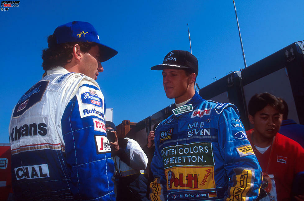 Mit Michael Schumacher betritt ein neuer Herausforderer die Formel-1-Bühne. Die beiden sind keine Freunde - speziell in Magny-Cours 1992 geraten sie nach einer Kollision aneinander, woraufhin der dreimalige Champion den Jüngling zur Rede stellt. Nun gerät Senna nach zwei Siegen des Deutschen in den ersten beiden Rennen 1994 unter Druck. Noch vor dem Start des dritten Saisonlaufs in Imola reden die beiden miteinander. Wenig später soll Schumacher direkt hinter Senna fahrend Zeuge des großen Unglücks werden.