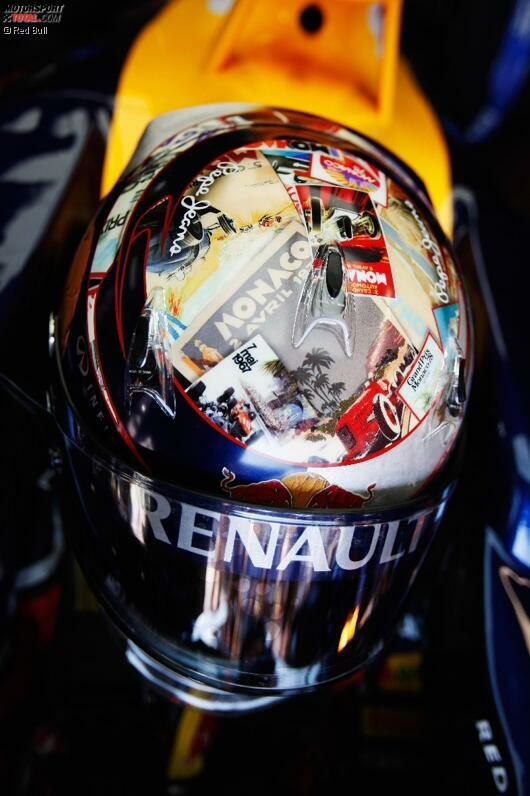... Sebastian Vettel entwarf eine Collage alter Monaco-Rennplakate, ...