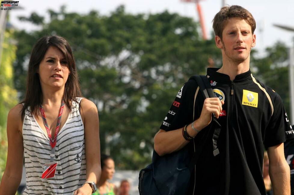 Romain Grosjean mit Freundin Marion Jolles, einer französischen TV-Reporterin.