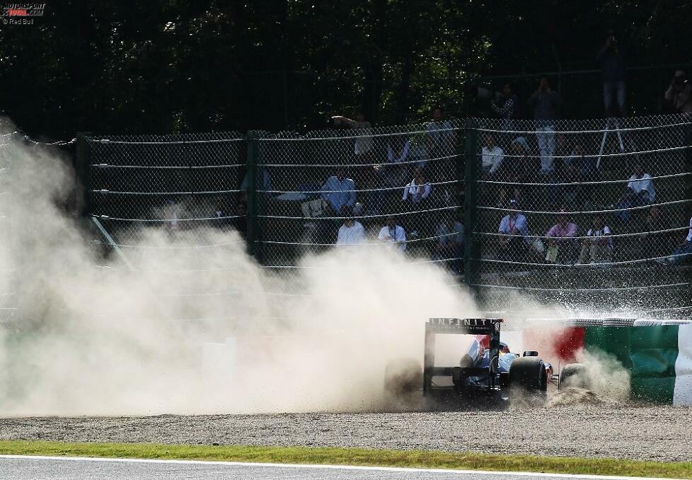 Sportlich begann Suzuka alles andere als vielversprechend: Crash am Freitagmorgen nach einer Unachtsamkeit in der Degner-Kurve. 