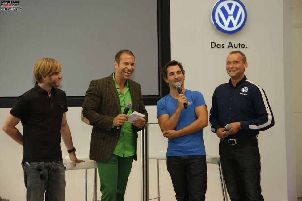 Auf Einladung von Volkswagen zu Gast in Oschersleben: Nick Heidfeld und Timo Glock.