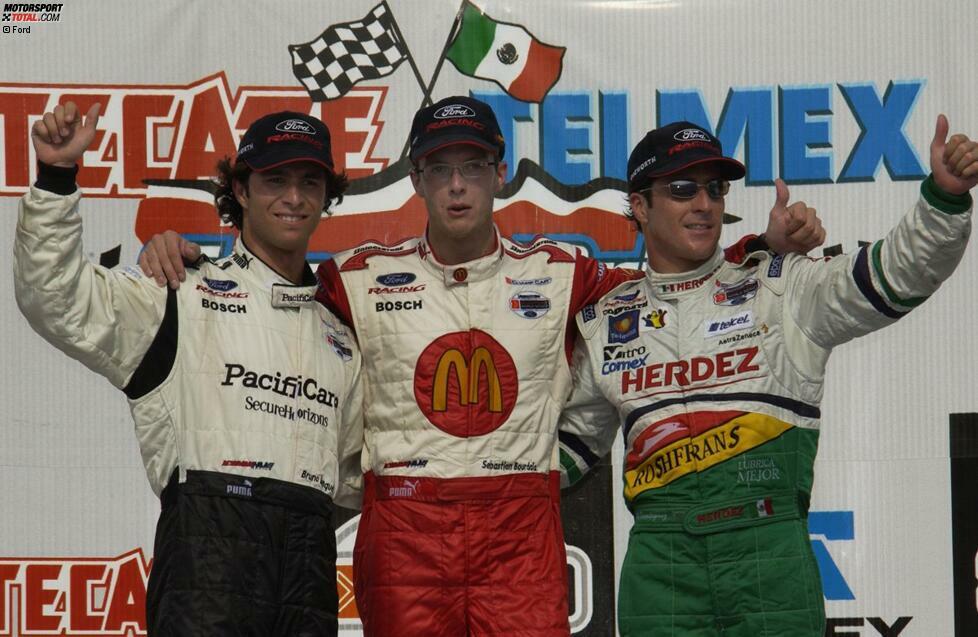 Podium in Mexiko City: Bourdais gewinnt vor Bruno Junqueira und Mario Dominguez