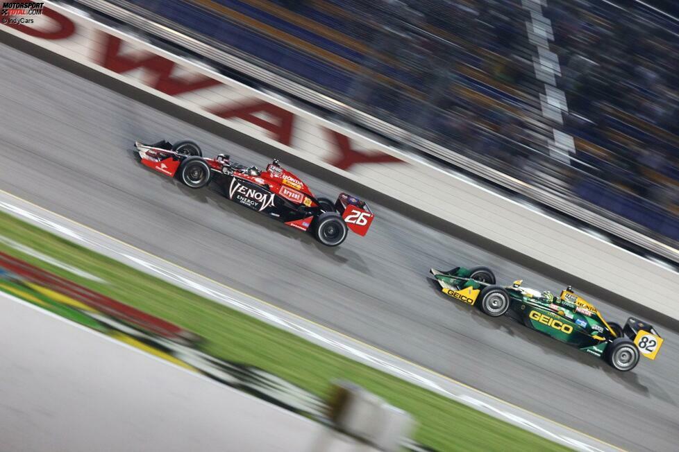 Iowa sieht einen lange überfälligen Erfolg von Marco Andretti, der Tony Kanaan im Finale hinter sich halten kann