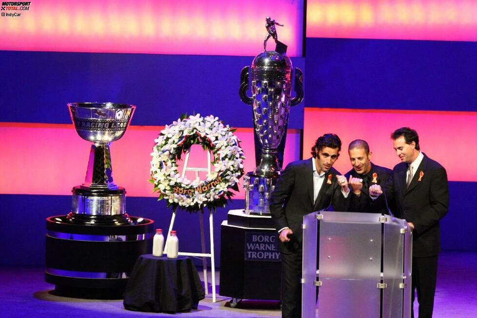 Dario Franchitti, Tony Kanaan und Bryan Herta erinnern an Dan Wheldon