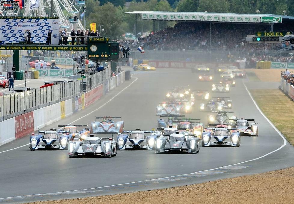 Sofort rasten Audi und Peugeot an der Spitze davon. Die beiden Hersteller hatten die Szene auch 2011 fest im Griff.