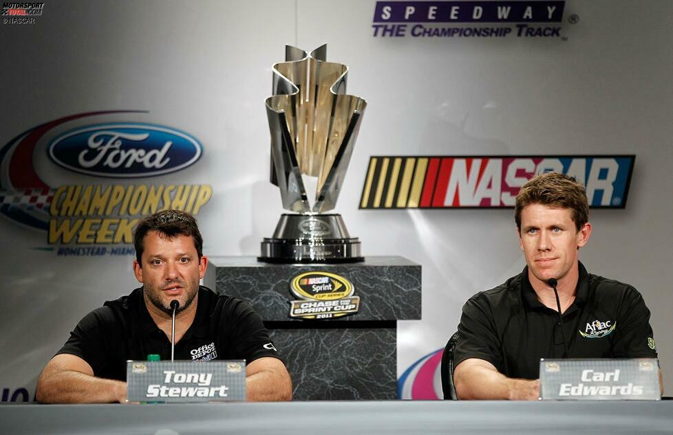 Homestead 2011: Ein spektakuläres NASCAR-Finale zwischen Tony Stewart und Carl Edwards steht bevor, eingeleitet auf der Pressekonferenz: 