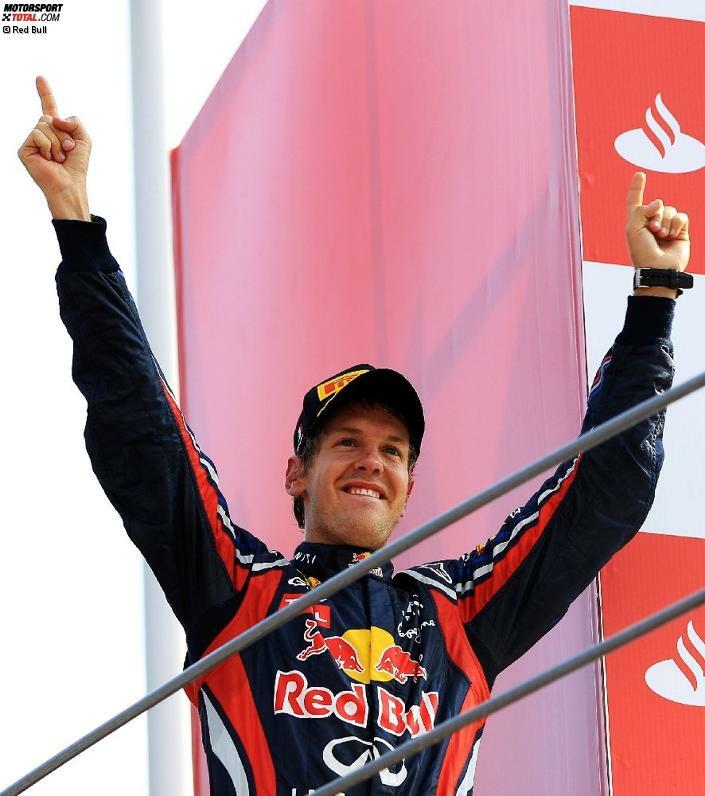 J wie Jubelschreie, Vettels Ausbrüche am Boxenfunk nach gewonnenen Rennen sind fast schon legendär