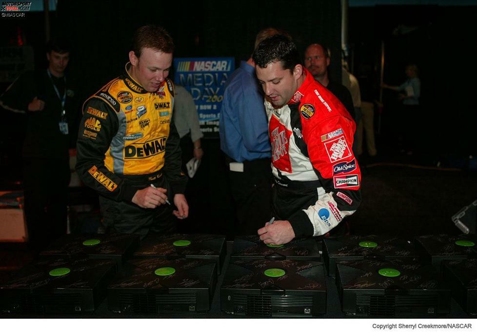 2003: Der neue und der alte NASCAR-Champion: Matt Kenseth und Tony Stewart.