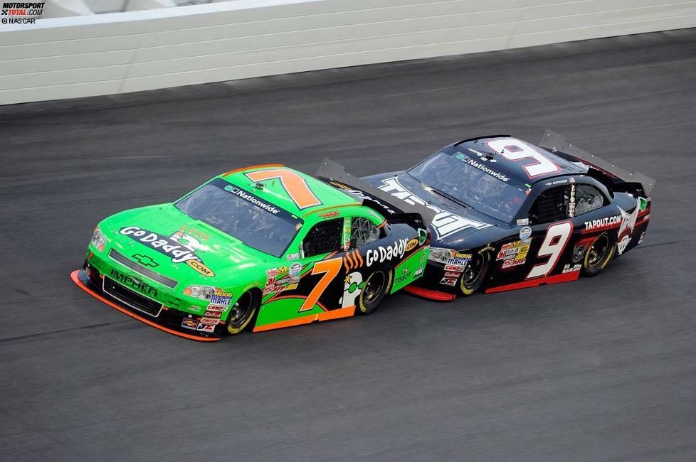 2011, Nationwide-Rennen in Daytona und Tony Stewart am Hinterteil von Danica Patrick. 