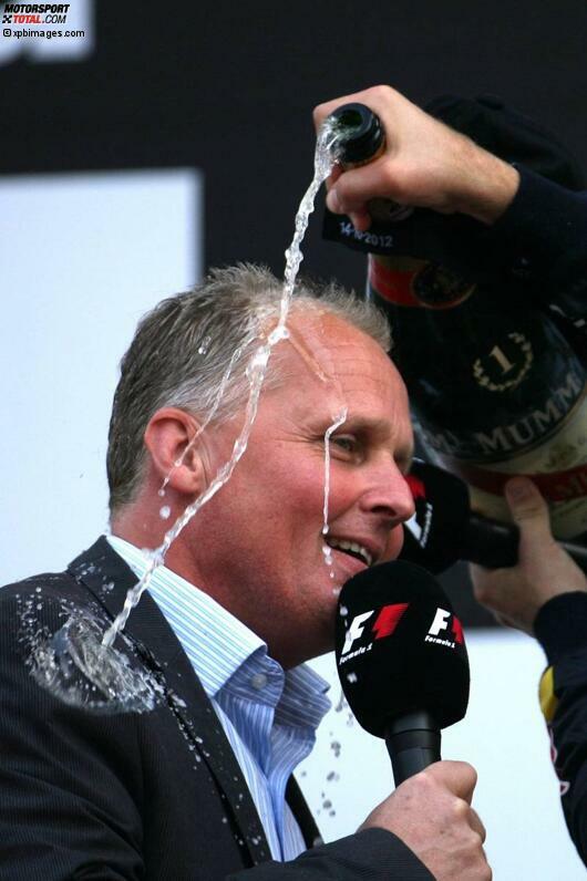 So clever war Podiums-Interviewer Johnny Herbert übrigens nicht...