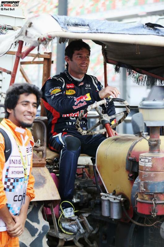 Aber Webber bleibt ohnehin lieber beim Motorsport. Und dass Indien derzeit nur einen Fahrer in der Formel 1 hat, liegt möglicherweise daran, dass sich schnelle Autos in und um Neu-Delhi noch nicht so ganz durchgesetzt haben...
