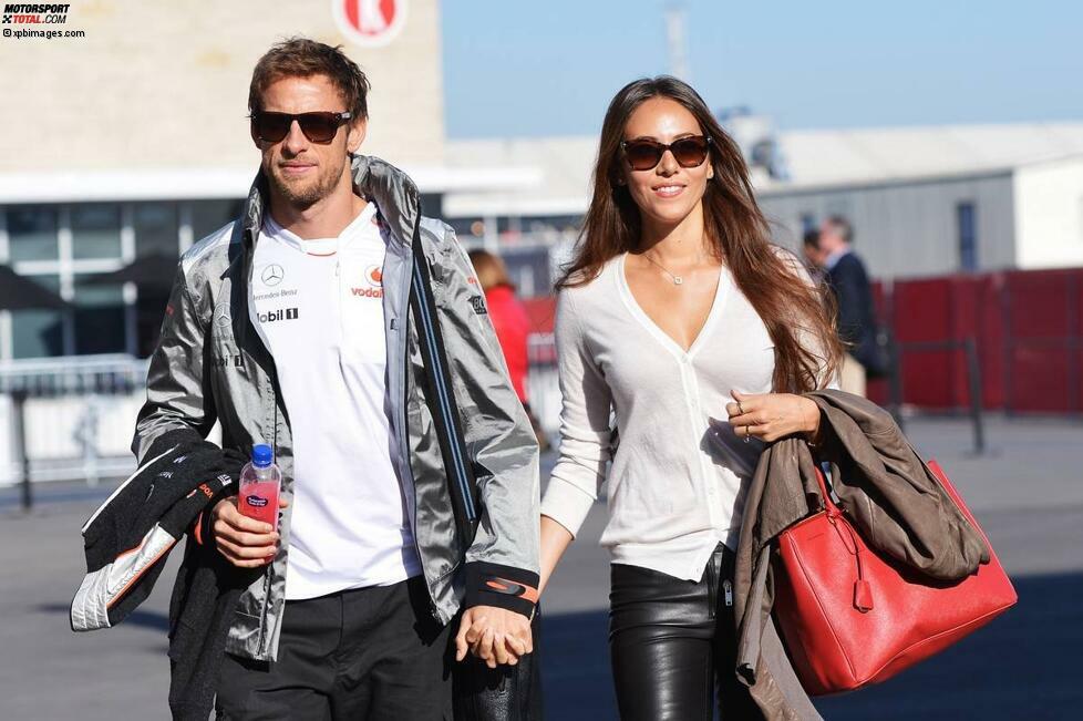 Jenson Button in Begleitung seiner Langzeit-Freundin Jessica Michibata.