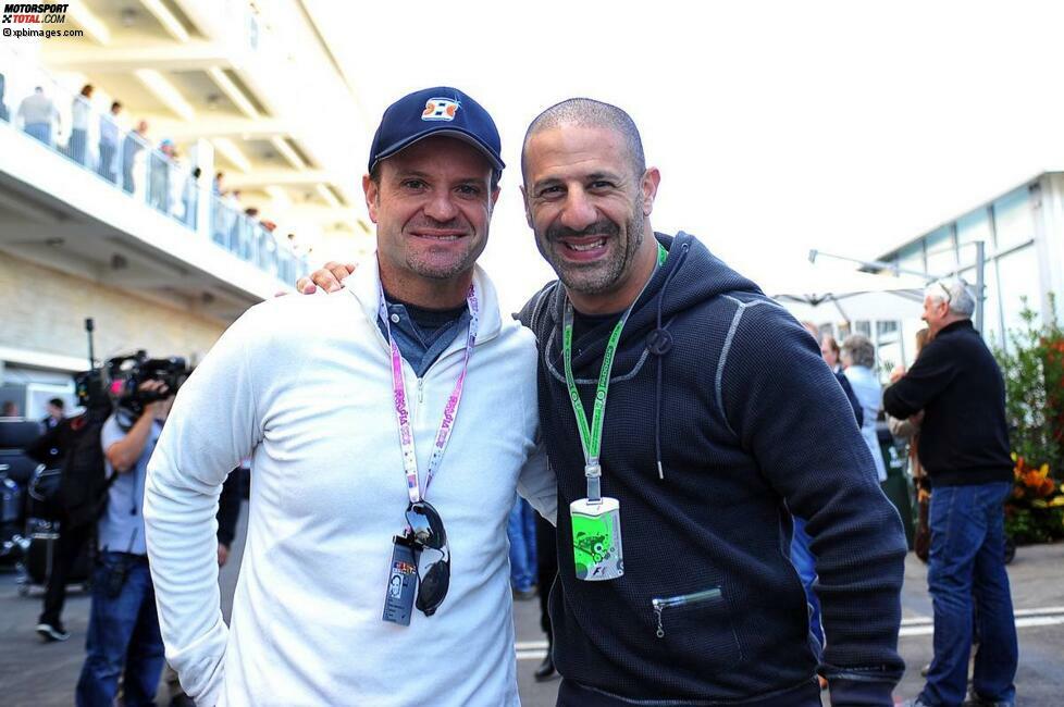 Alte Bekannte: Rubens Barrichello kam auf Einladung von Ferrari nach Texas und brachte seinen IndyCar-Kumpel Tony Kanaan mit. 