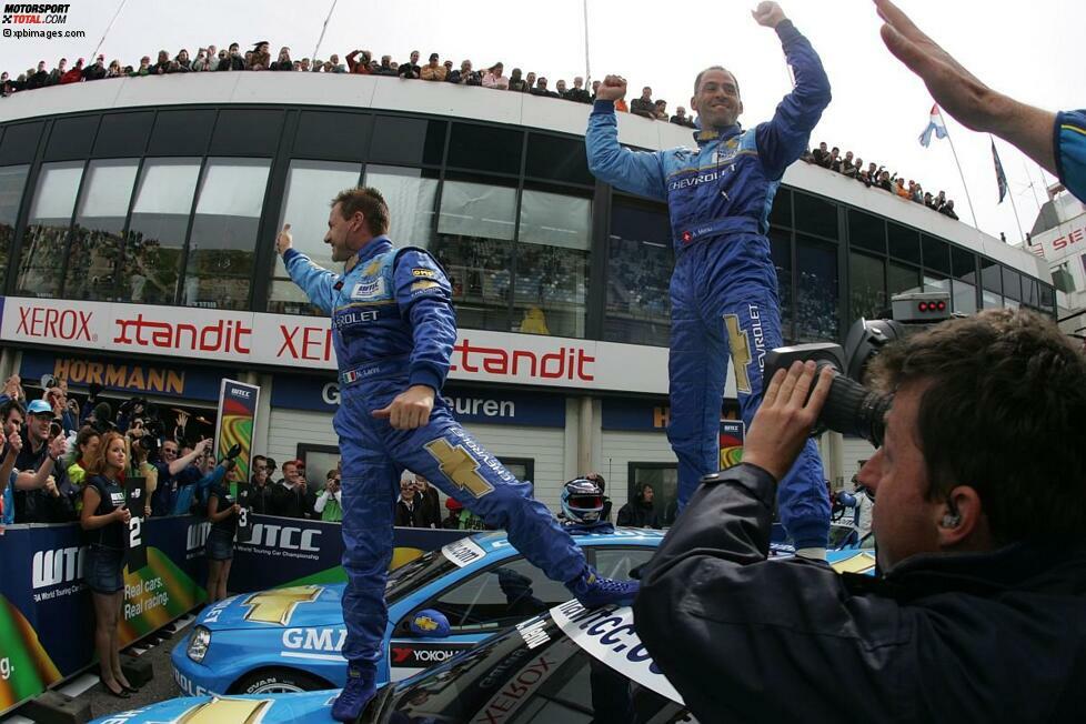 Mai 2007: Alain Menu erzielt in Zandvoort die erste Pole-Position für Chevrolet. Einen Tag später sorgen er und Nicola Larini für den ersten Chevrolet-Doppelsieg in der WTCC.